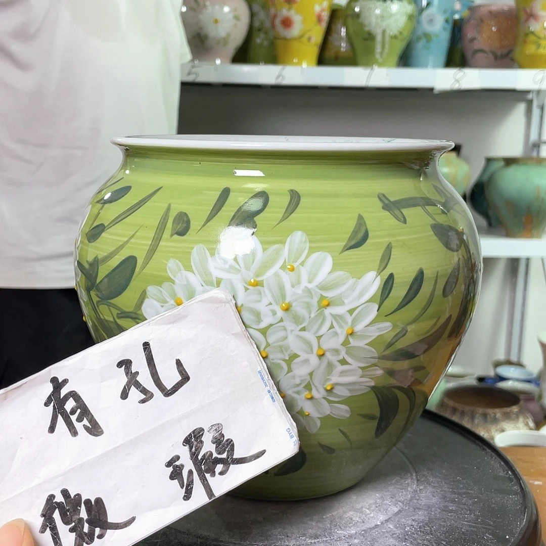 景德镇陶瓷花盆微瑕369
