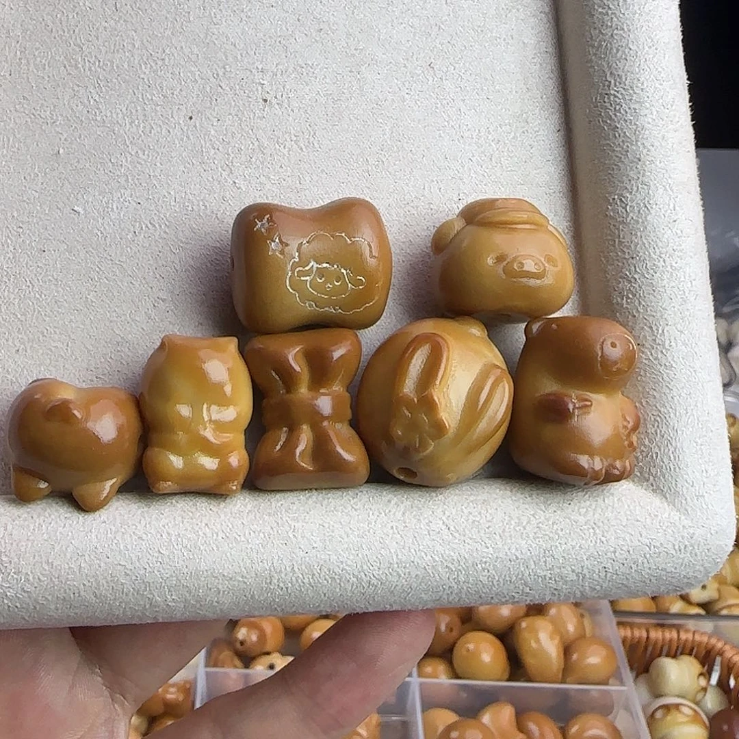 菩提根/象牙果吊坠瑕疵风化7颗混组合1