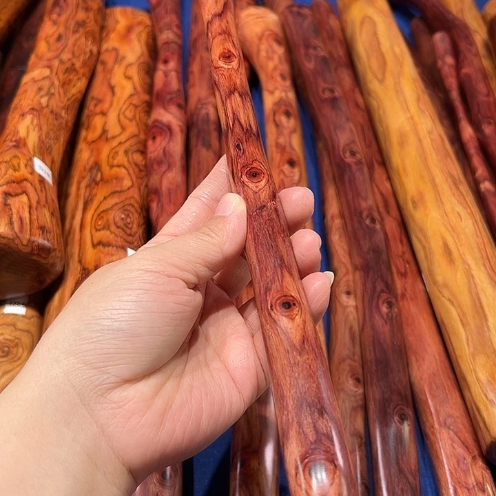 木老挝花梨木手把玩敲背棍长35厘米