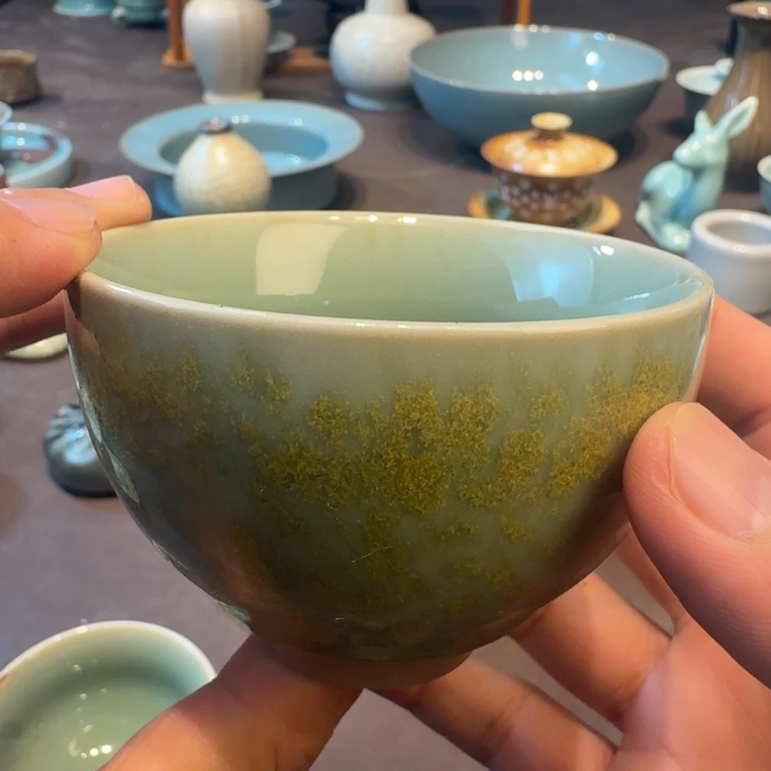 龙泉青瓷茶具微瑕