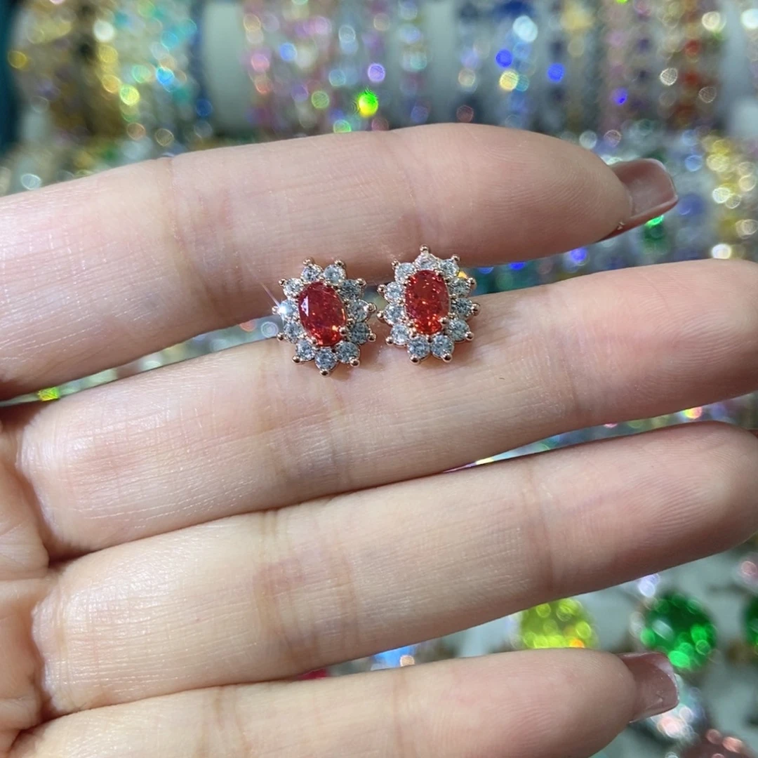66锆石（处理）耳钉