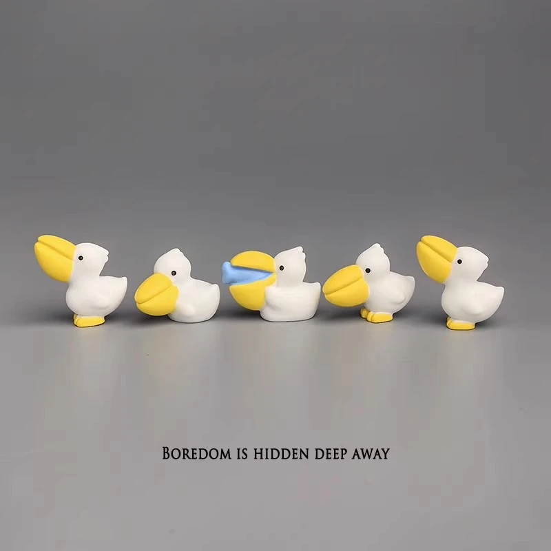 无聊了，摆一堆鹈鹕大嘴鸟治愈电脑桌面小摆件装饰车载屏幕摆件