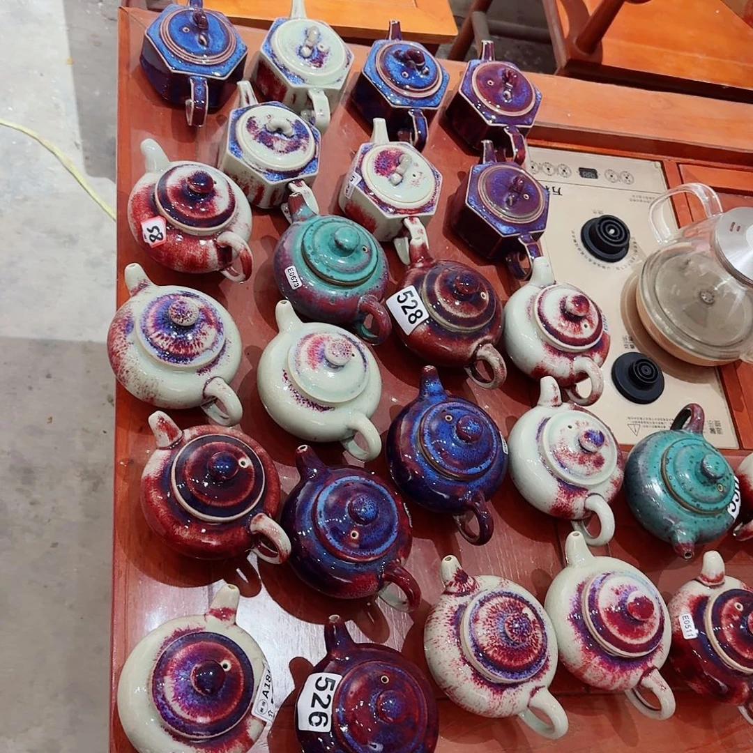 瓷片微瑕钧瓷主人杯摆件工艺品