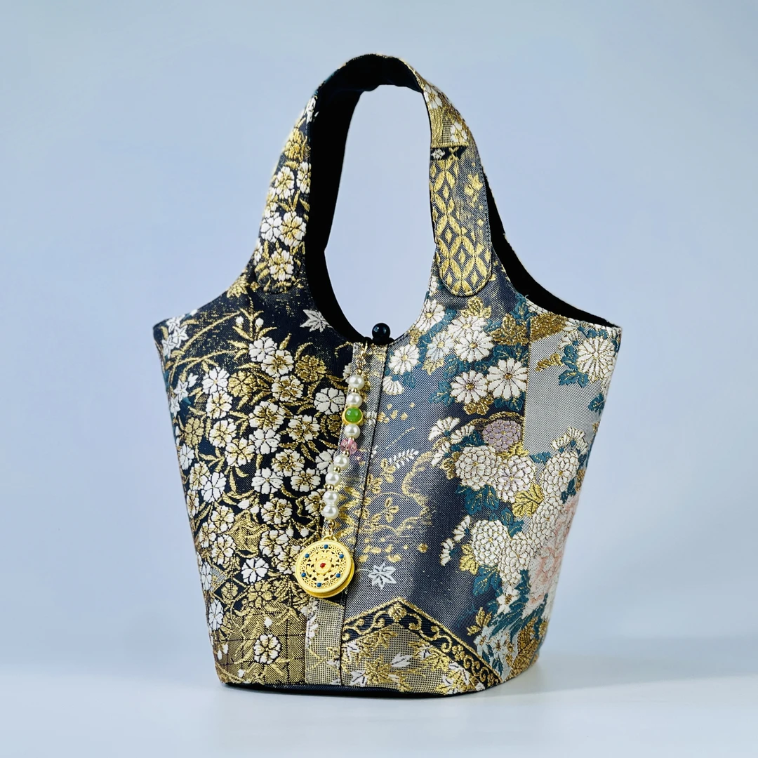 西阵织新款菜篮子手提包新中式包文艺轻奢女包百搭气质女包通勤包