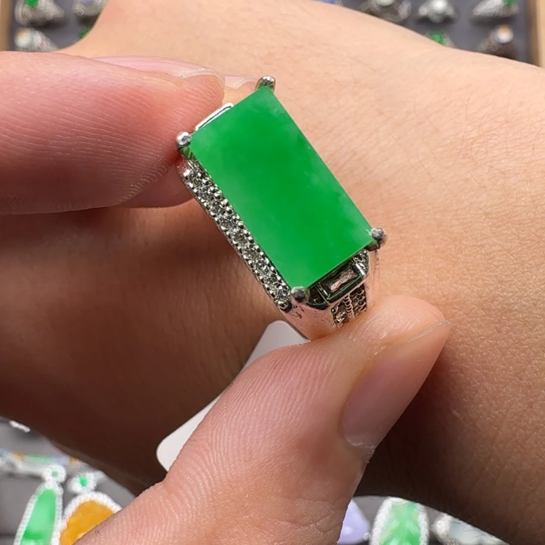 翡翠未镶嵌戒指天然缅甸翡翠A货