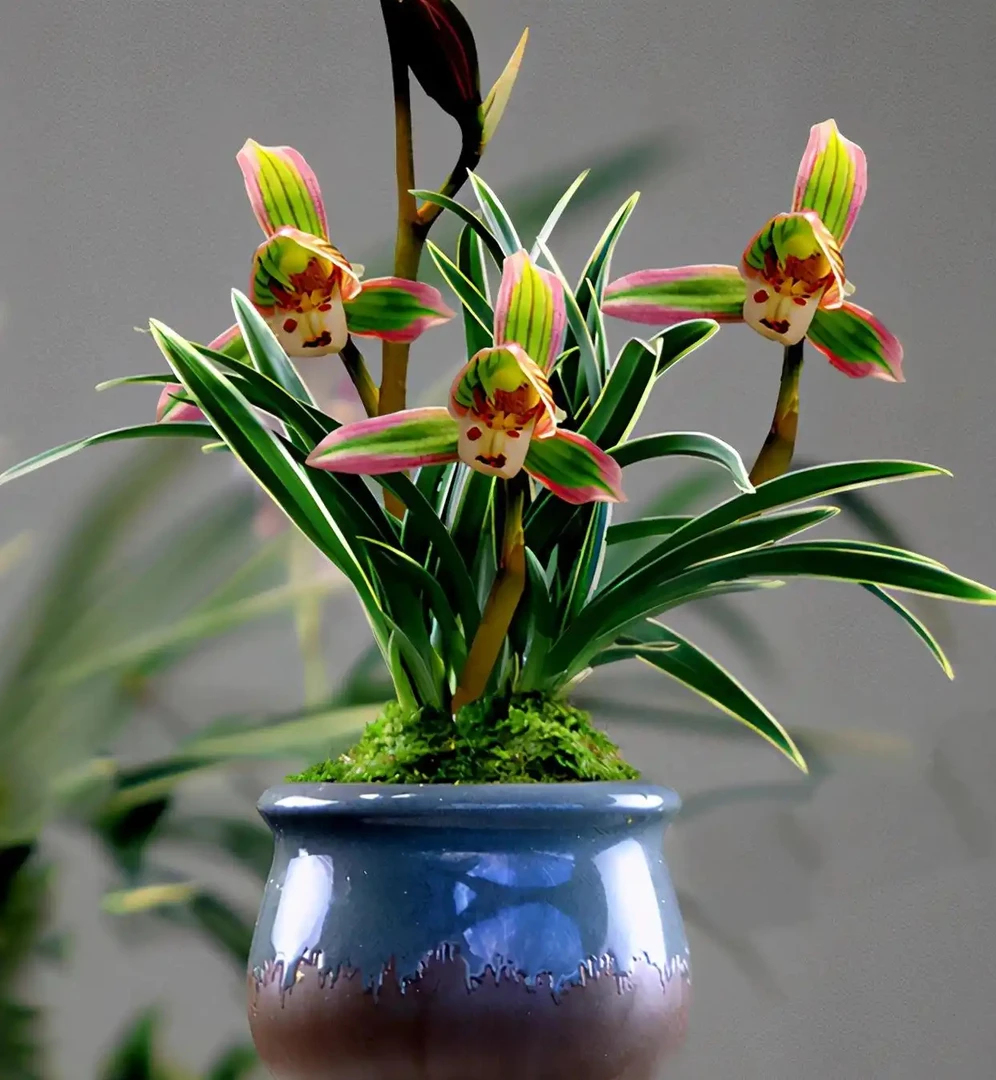 【建兰•帝王妃】原盆发货 叶姿优雅 花艺双全浓香型 茶室盆景绿植