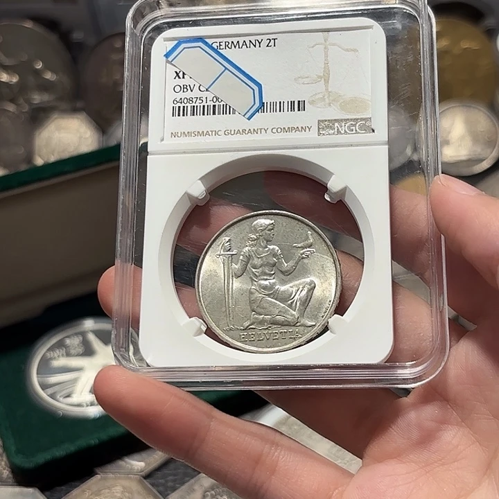 快***猪银Ag8001936瑞士女神五法郎银币