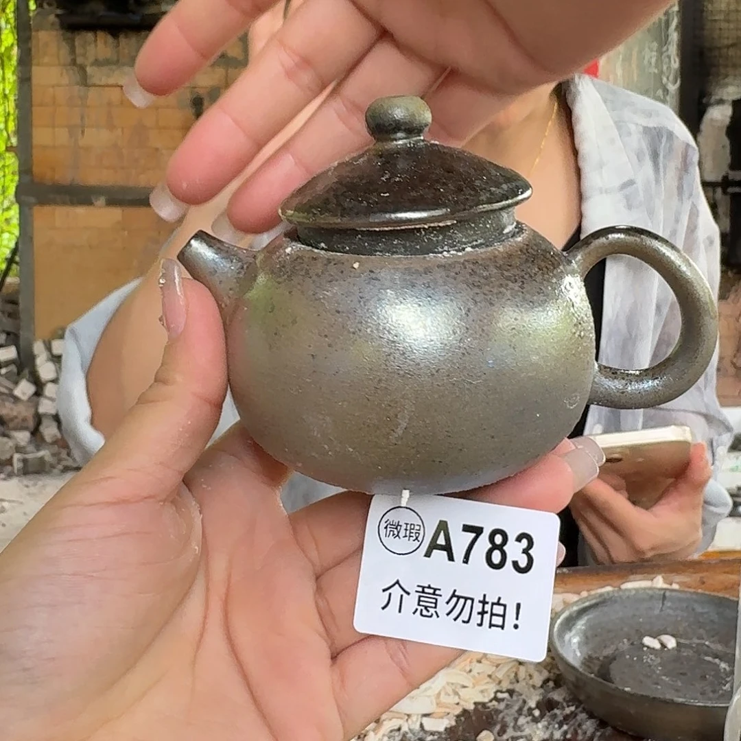 杯坭兴陶纯柴烧原矿泥料纯手工壶