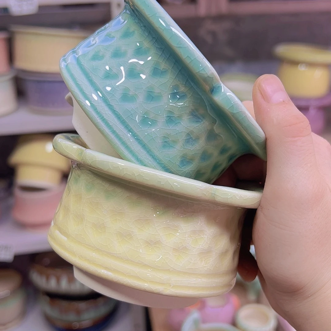 陶瓷花盆当场满12包邮