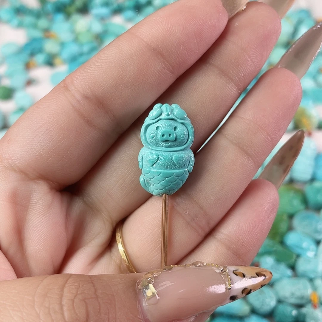 绿松石未镶嵌吊坠(不含链)