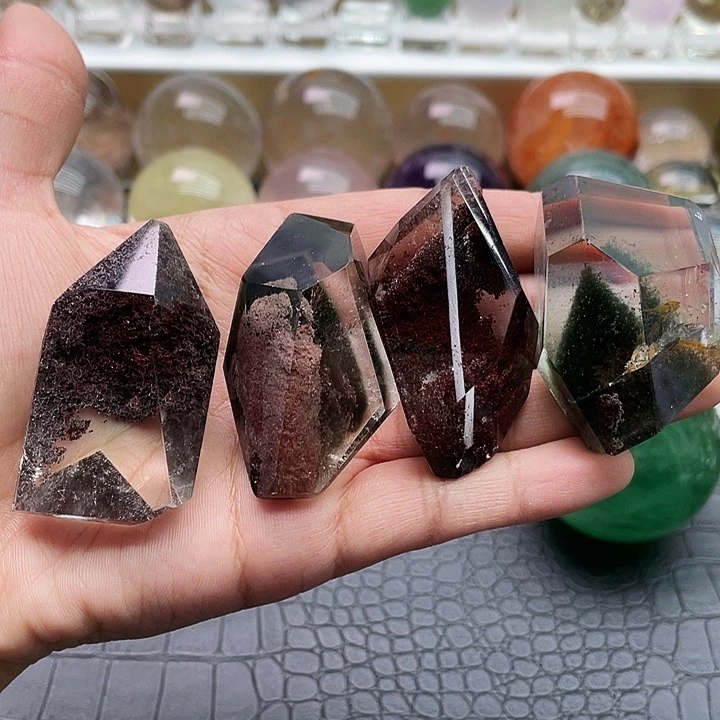 水晶天然水晶未镶嵌草**菁