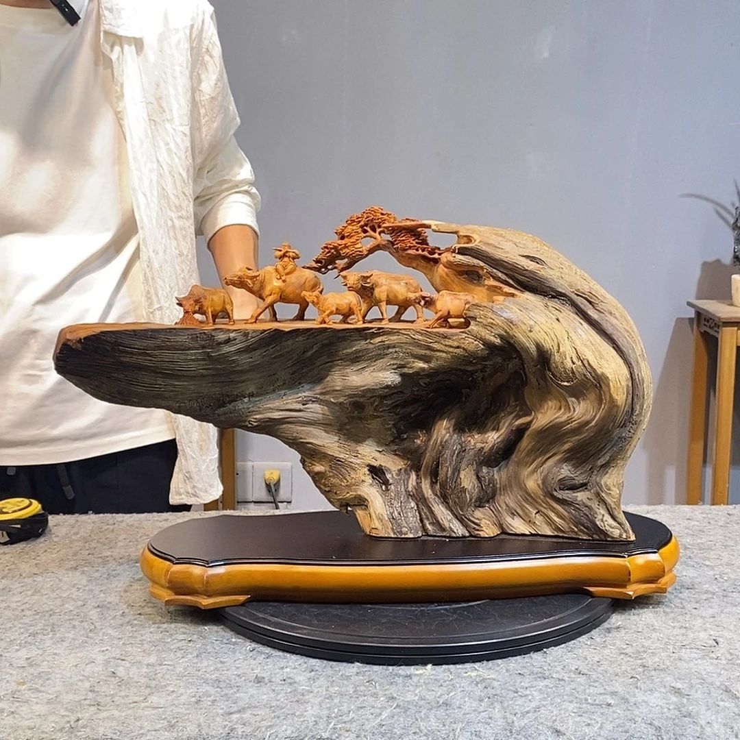 柏木木雕工艺品摆件