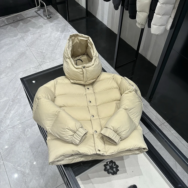 25年秋冬新款 时尚百塔连帽袖子口袋休闲女款羽绒服-25185