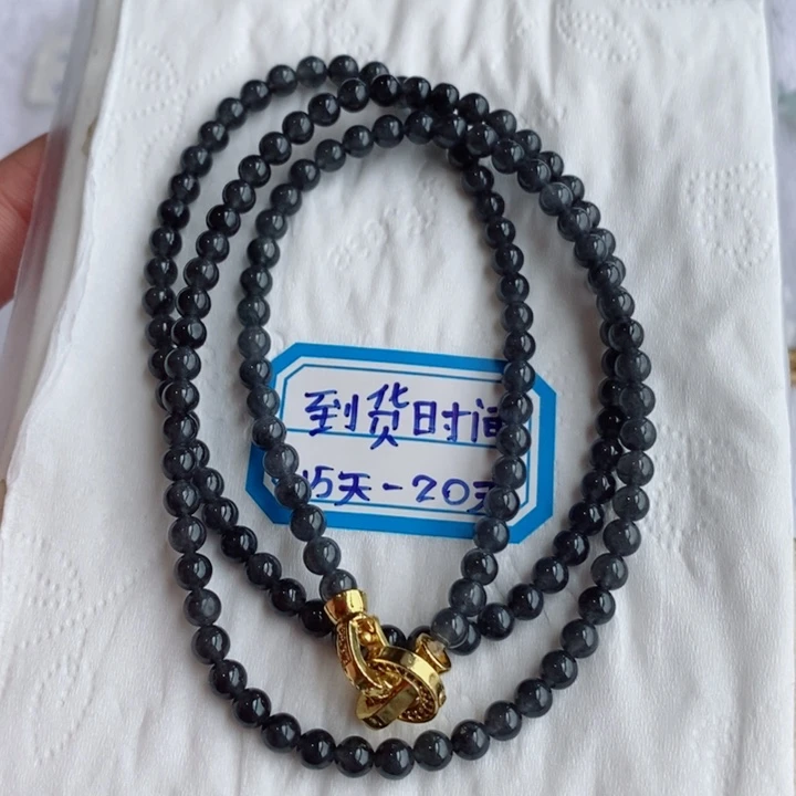 未镶嵌定制翡翠缅甸翡翠a货冰乌鸡手链项链卡4+