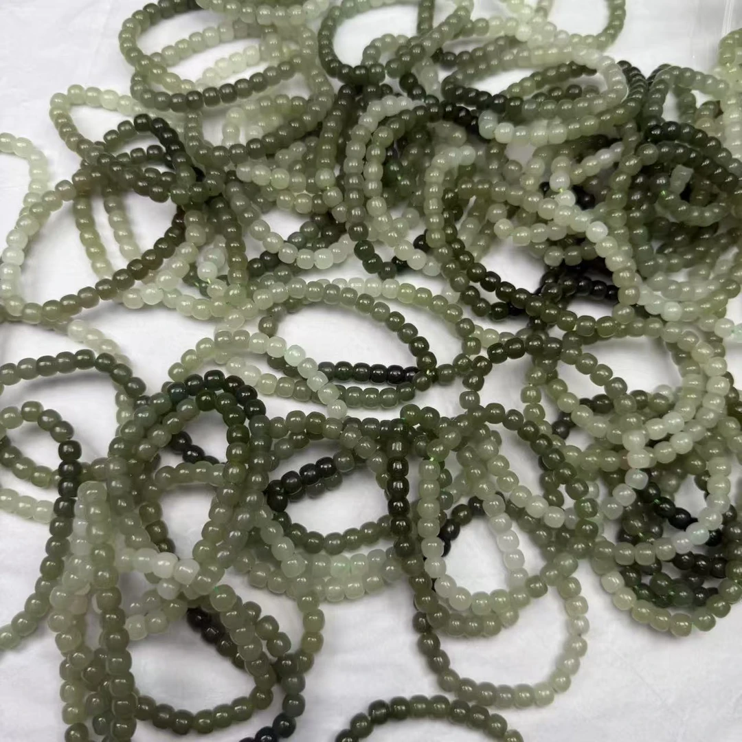 【绿庄】-1412/L07-和田玉手串-多样性发其一