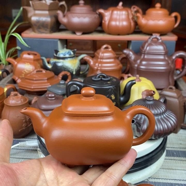 茶壶紫砂四方传炉220cc原矿赵庄朱泥特价
