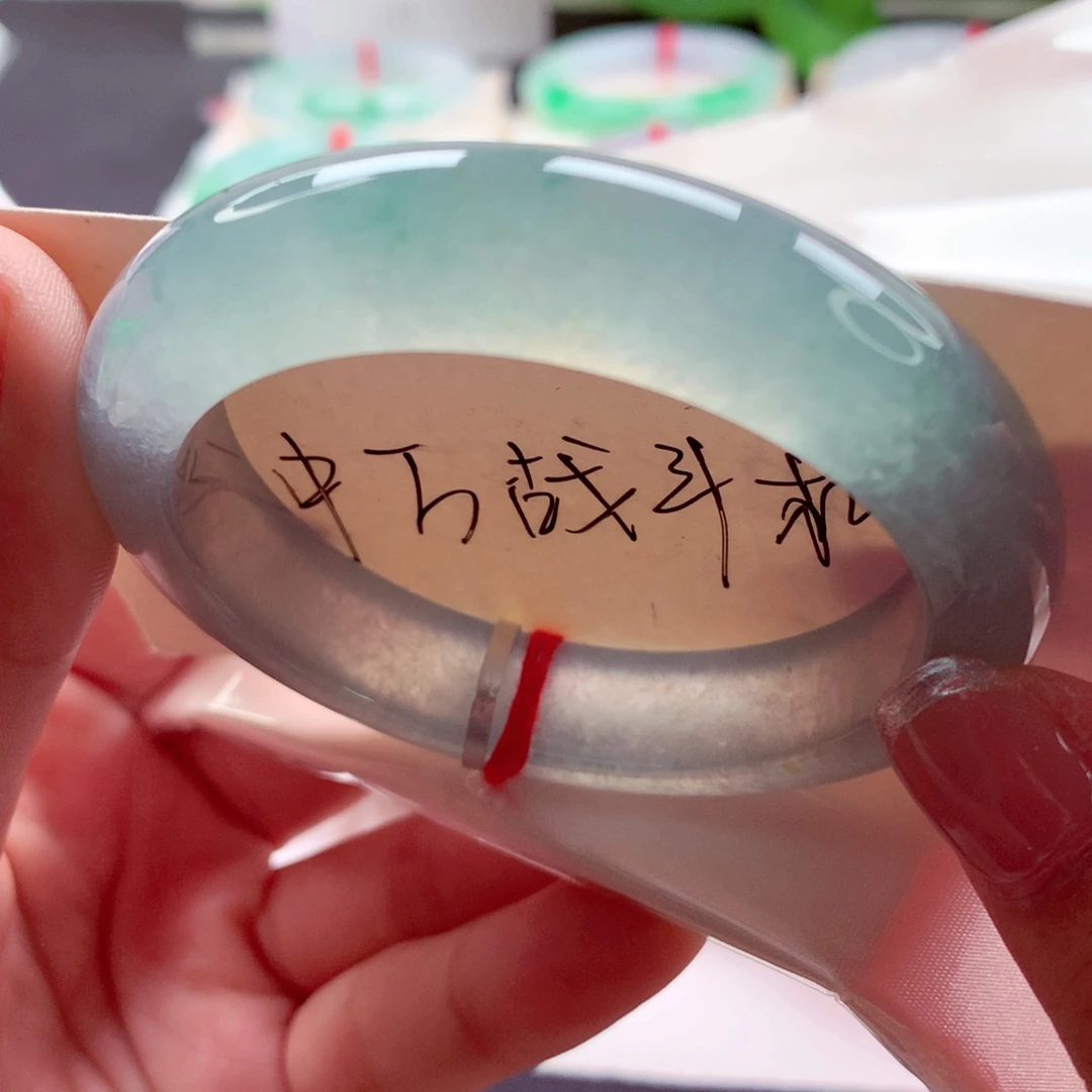 未镶嵌手镯翡翠师妹小高冰蓝钢炸光珠宝（6号）