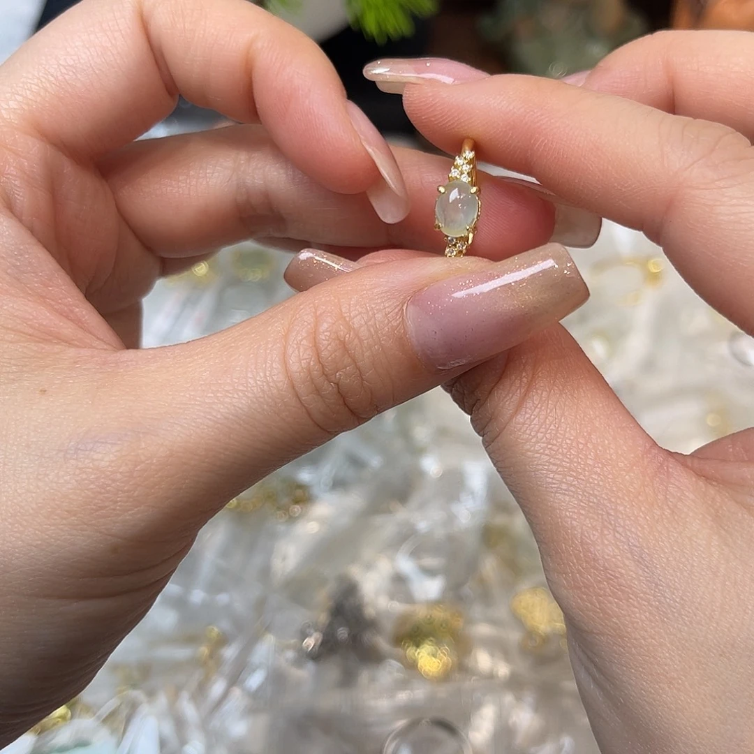 翡翠银S925镶嵌戒指