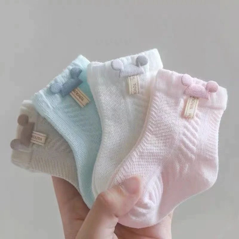 婴儿袜子A类0-3夏季薄款透气网眼男女宝宝夏天新生儿袜子婴幼儿