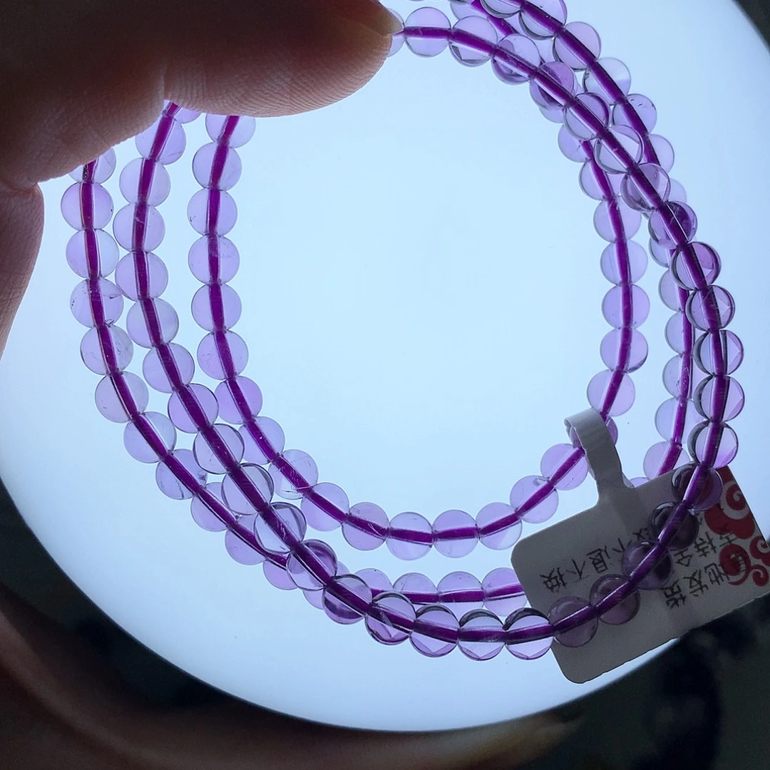 未镶嵌珠宝半成品紫晶L 巴西多圈手链