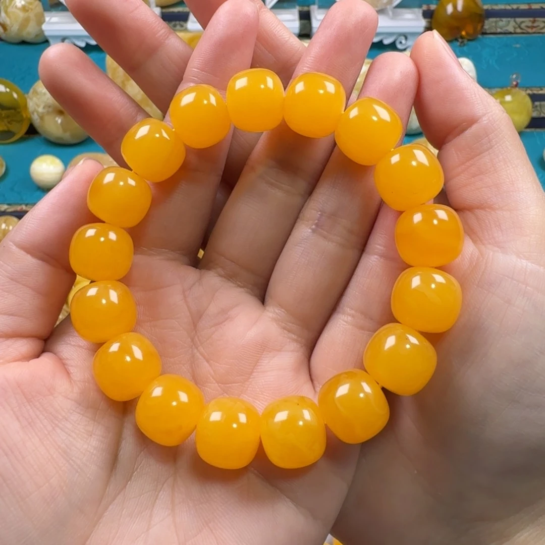 未镶嵌蜜蜡手链蜜蜡