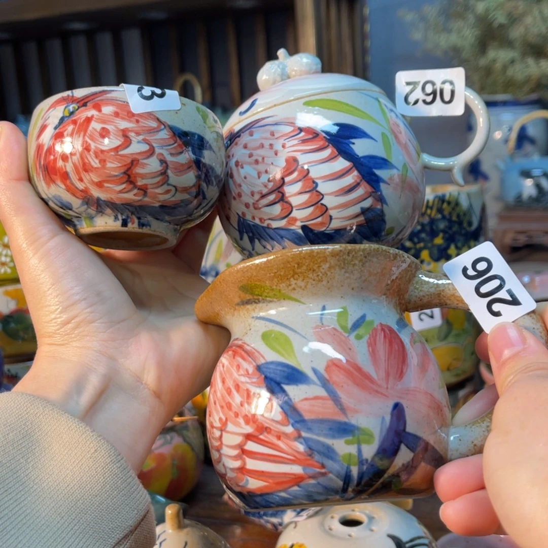 杯小**当素浅陶瓷手工手绘