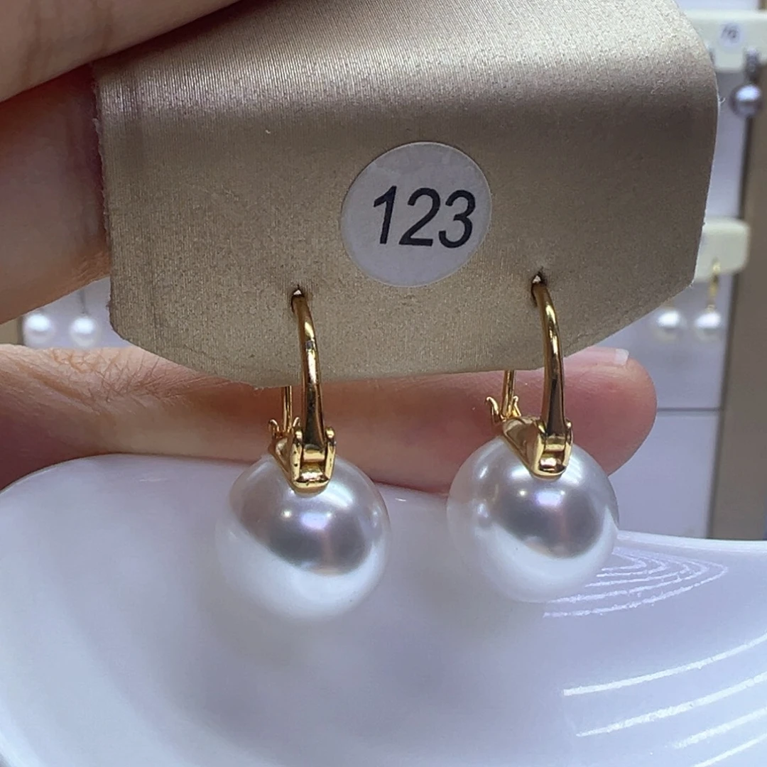 银S925镶嵌淡水珍珠耳饰