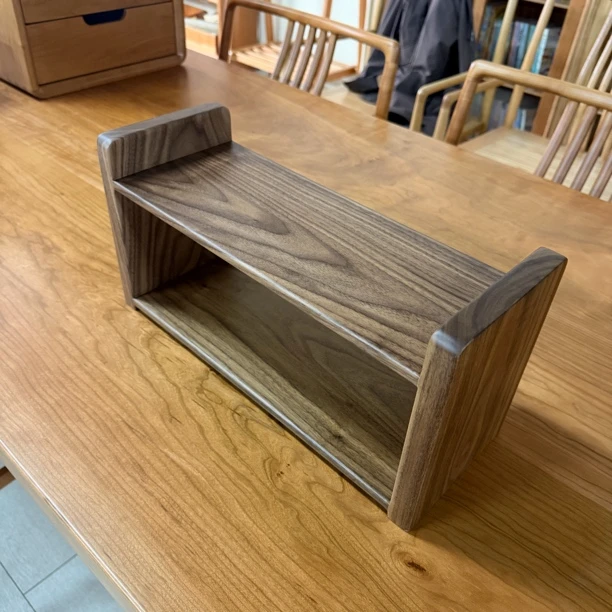 北美黑胡桃木双层置物架40X 15x 20