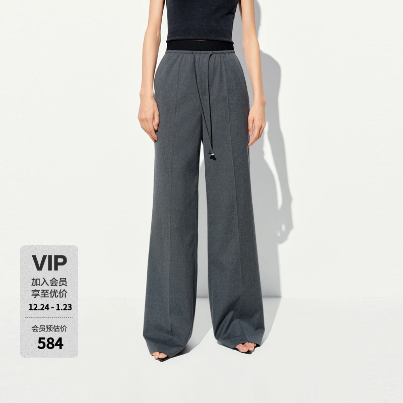 MOCO休闲裤2025夏新品UPF40+防晒接触瞬间凉感高腰直筒MBE2PATT07