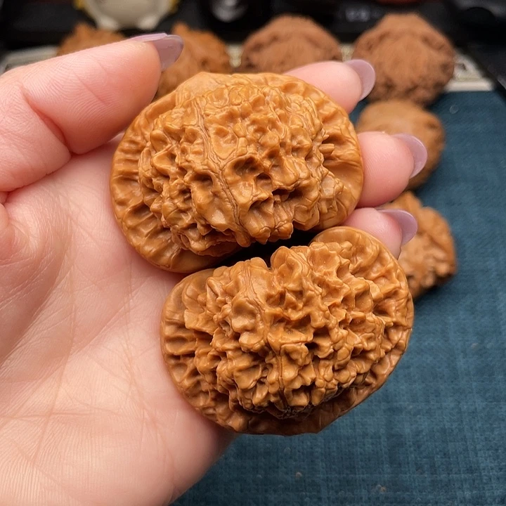 把件文玩核桃全品麒麟纹大官帽51