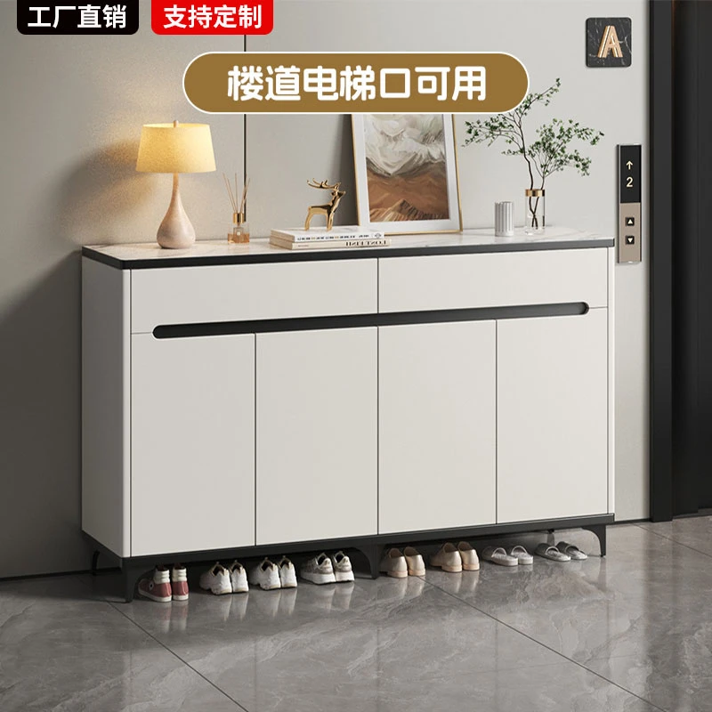 实木鞋柜家用门口2025新款一体靠墙入户室内玄关多层可调大容量
