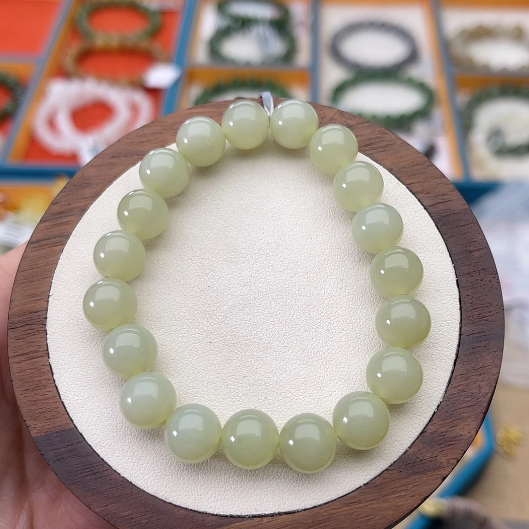 和田玉未镶嵌手串A41卡10