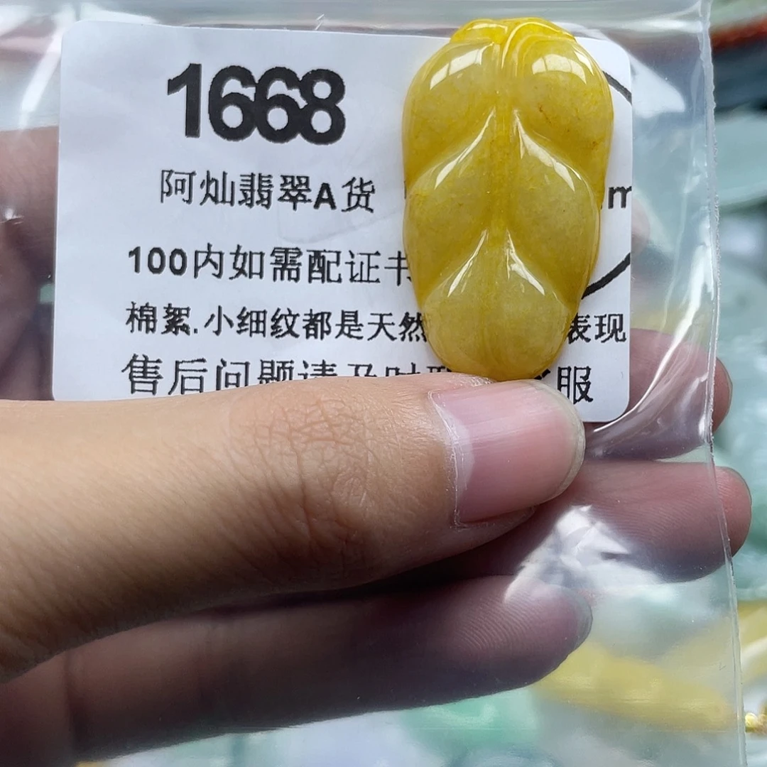 翡翠未镶嵌吊坠(赠链)