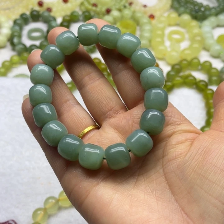 蛇纹石玉手串未镶嵌苏*棉