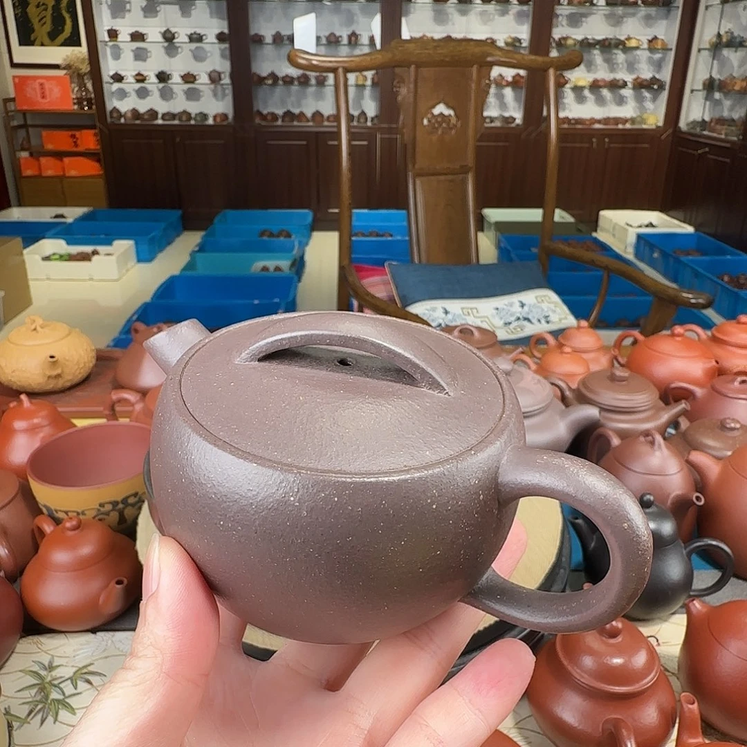 茶壶紫砂汉瓦天青