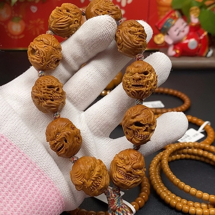 橄榄核手串2.0橄榄核雕刻恶僧手串