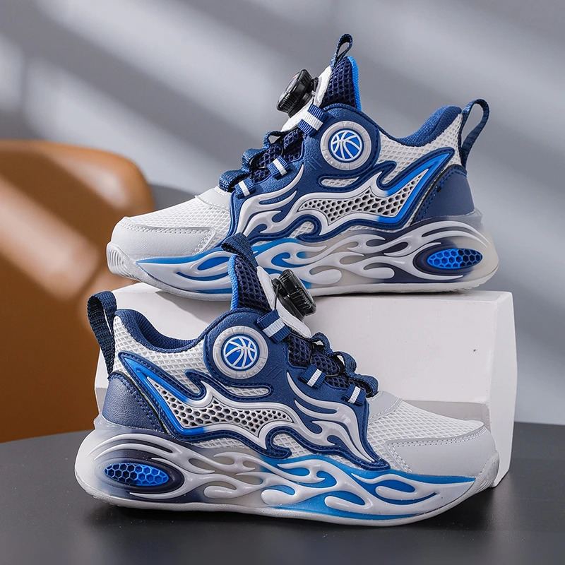 老爹鞋男童中大童儿童春秋网面透气篮球鞋学生轻便运动防臭跑步鞋