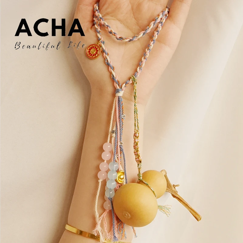 潮新款原创设计葫芦手工流苏饰品diy车载挂件手串文玩配饰配件