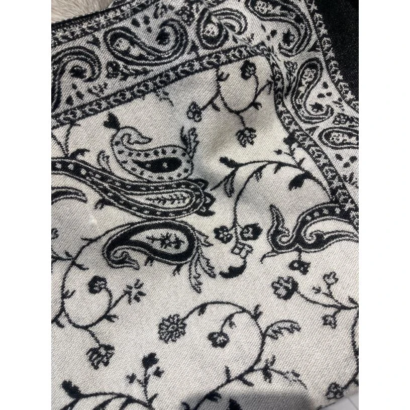 秋冬腰果纹气质丝巾双面拼色保暖百搭时尚休闲轻奢不掉色方巾