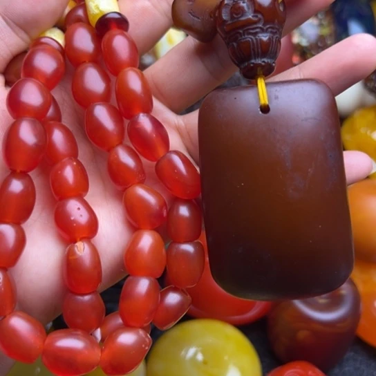 未镶嵌琥珀手链蜜蜡