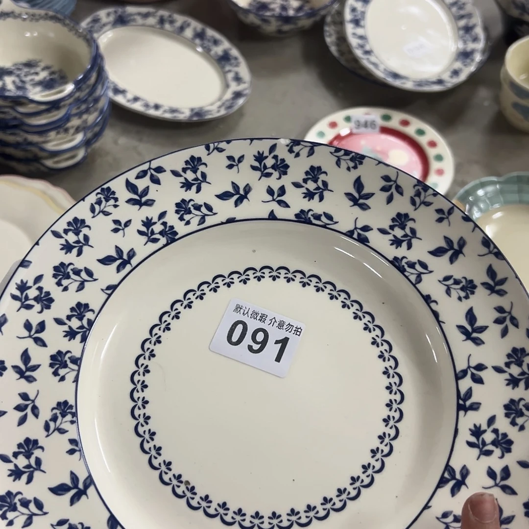 搪瓷微瑕091两个十寸盘
