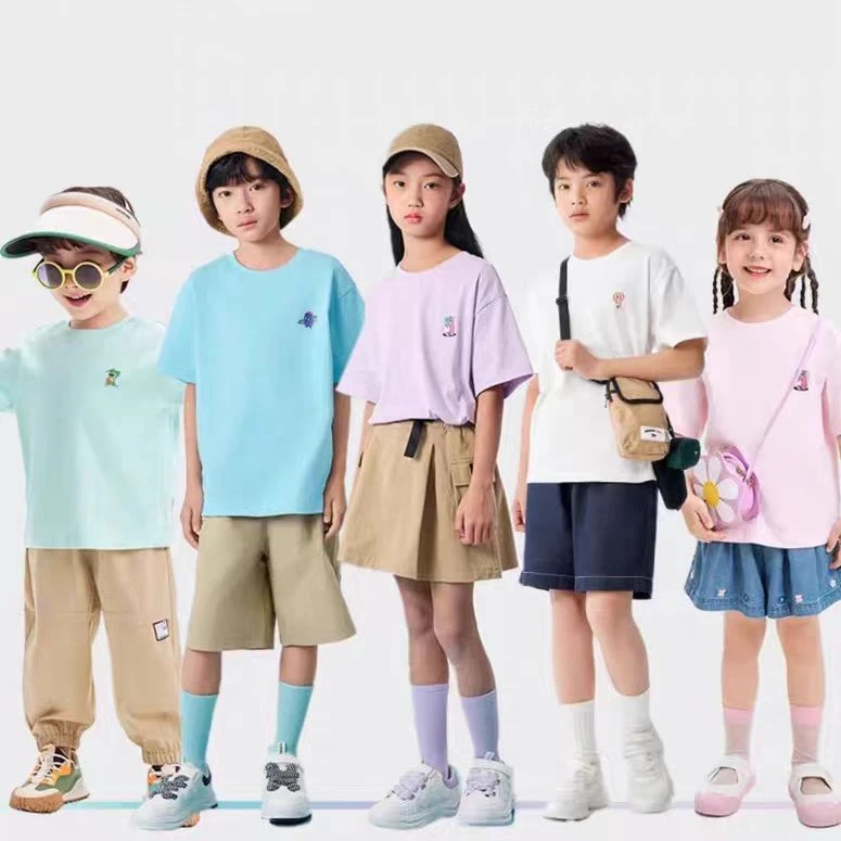 短袖外套夹克童装甜美时髦提花绣花白色韩版中大童百搭