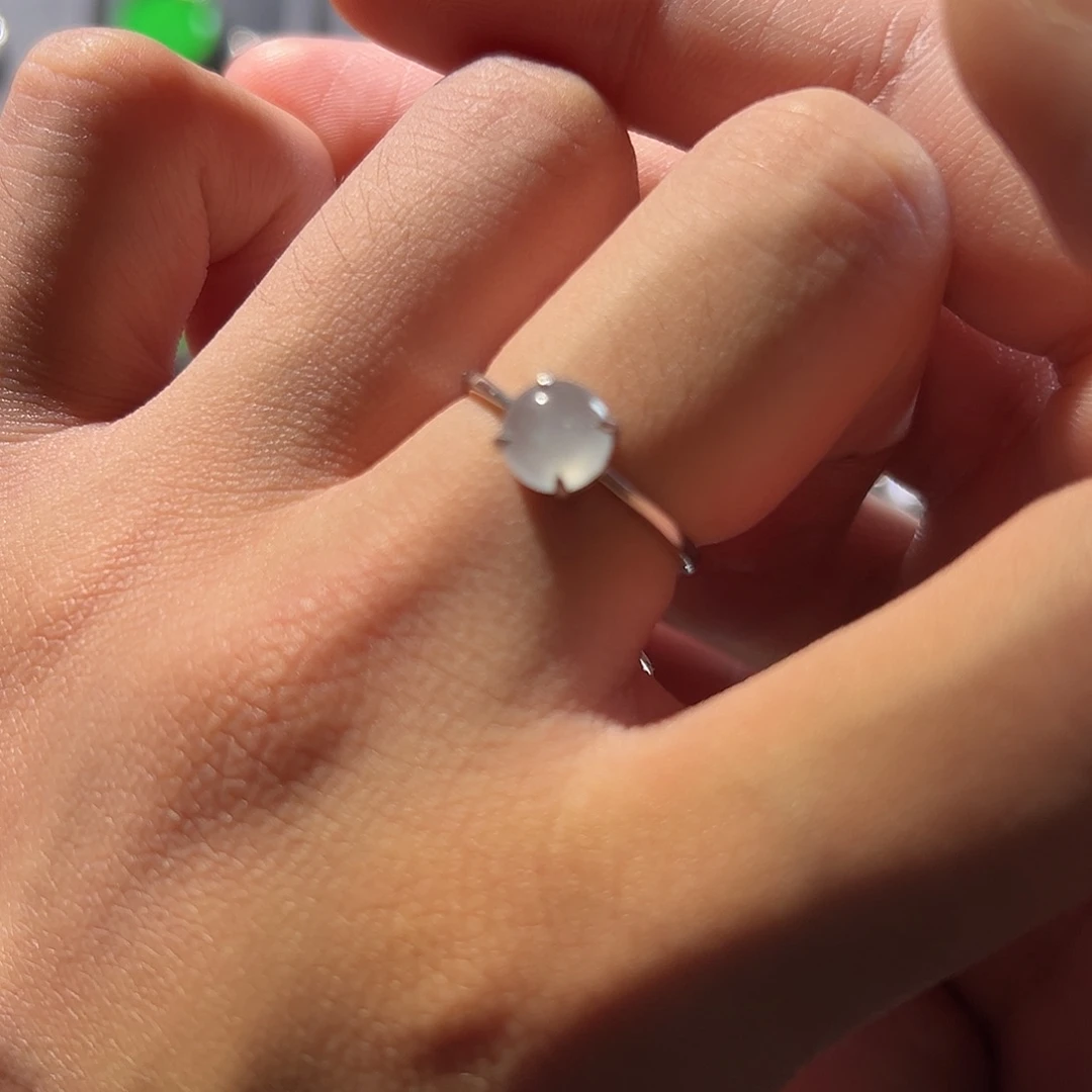 翡翠银S925镶嵌戒指