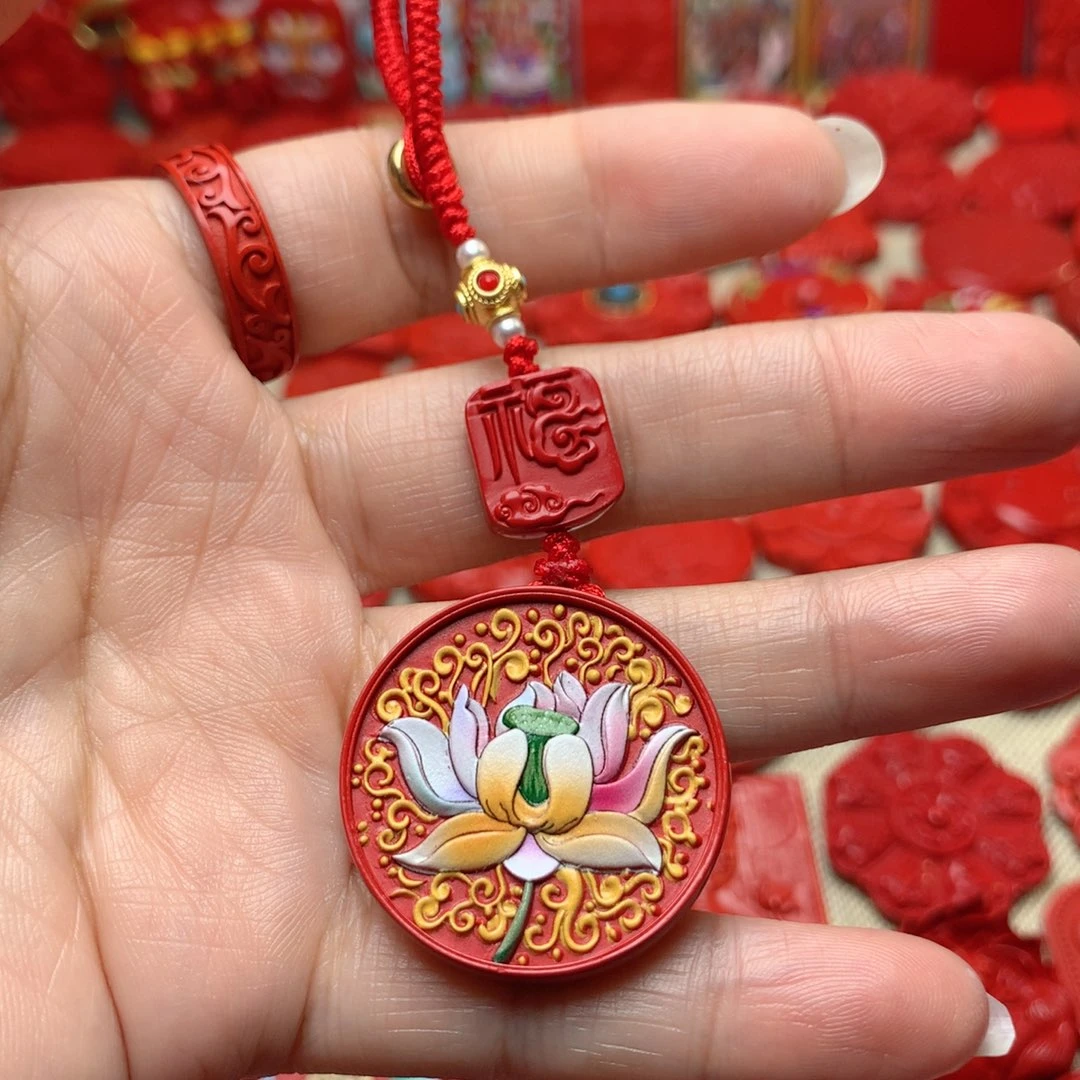 天然辰砂工艺品朱砂钥匙扣