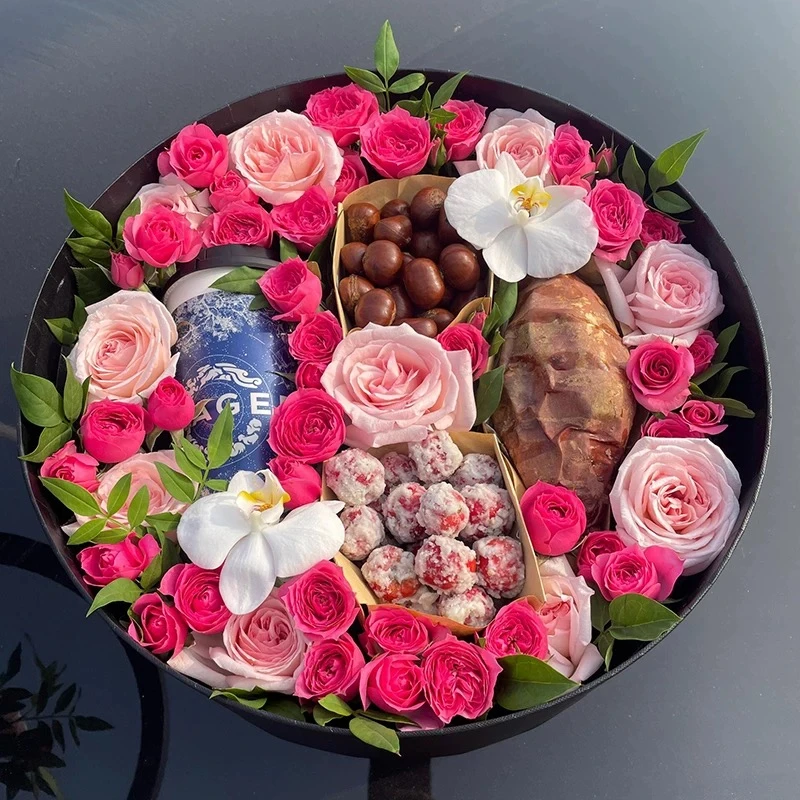 【入冬暖暖四件套鲜花混搭礼盒】送女友男友送老公老婆全国同城配送