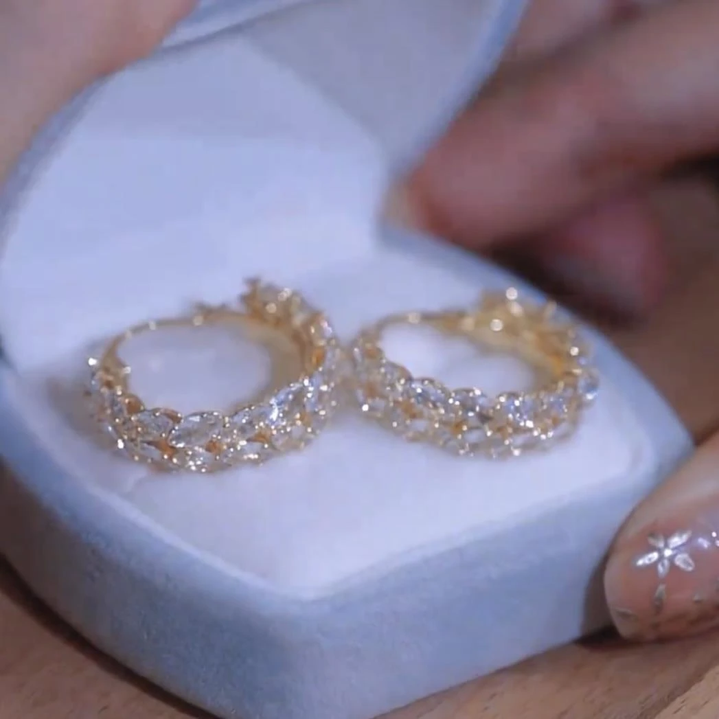 合金耳饰 洋气不掉色高档中国风麦穗耳环耳饰网红轻奢小众百搭