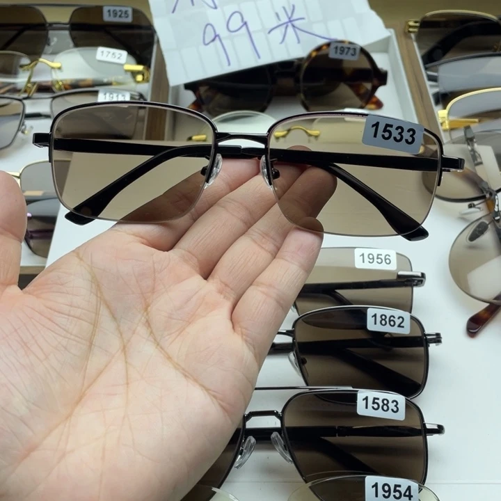 茶水晶半框眼镜 1533