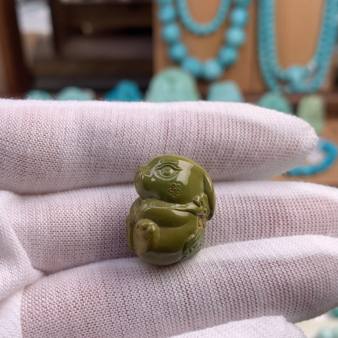 绿松石未镶嵌珠宝奇石13.3mm