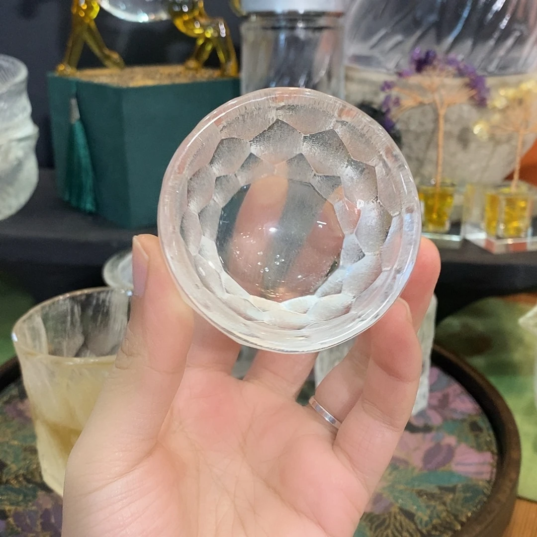 锦***酒琉璃手工艺品莲花杯