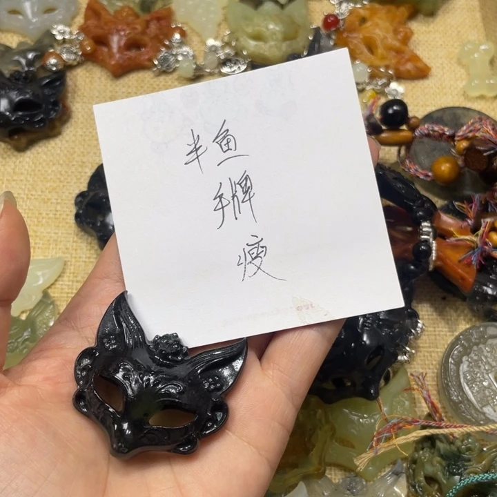 半***Ψ蛇纹石玉合金颈饰